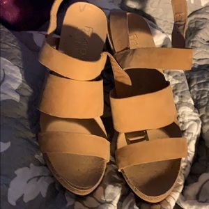 Brown suede sandals
